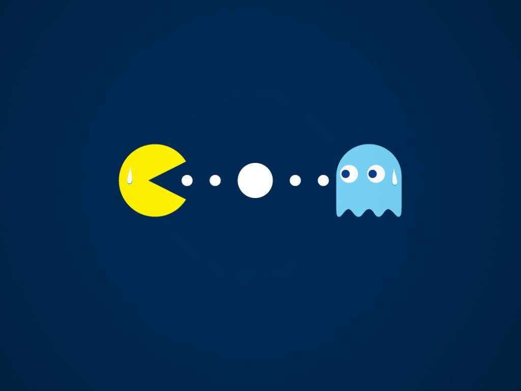Game And Pacman Image - Minimalist Wallpaper Pac Man - HD Wallpaper 