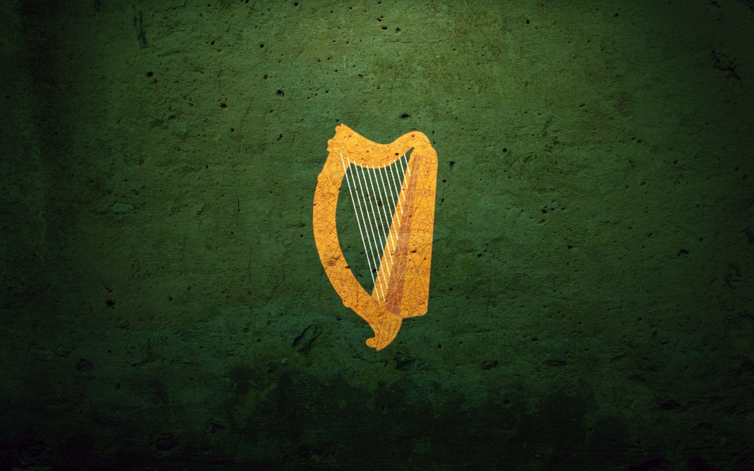 2560x1600, Images For > Irish Backgrounds 
 Data Id - Irish Harp Flag - HD Wallpaper 