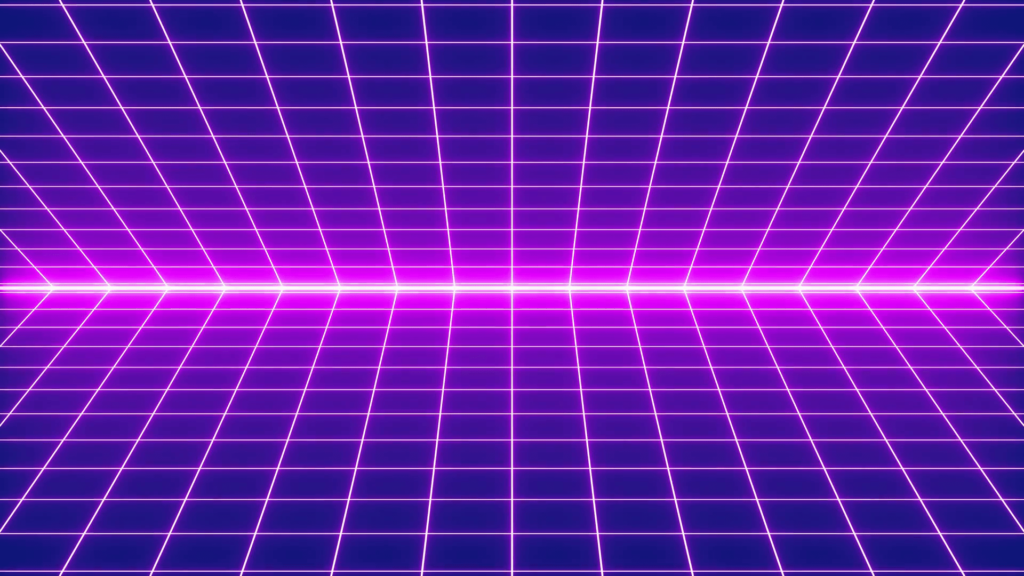 Top And Bottom Neon Pink Grids Converging With Bright - 80s Grid - HD Wallpaper 