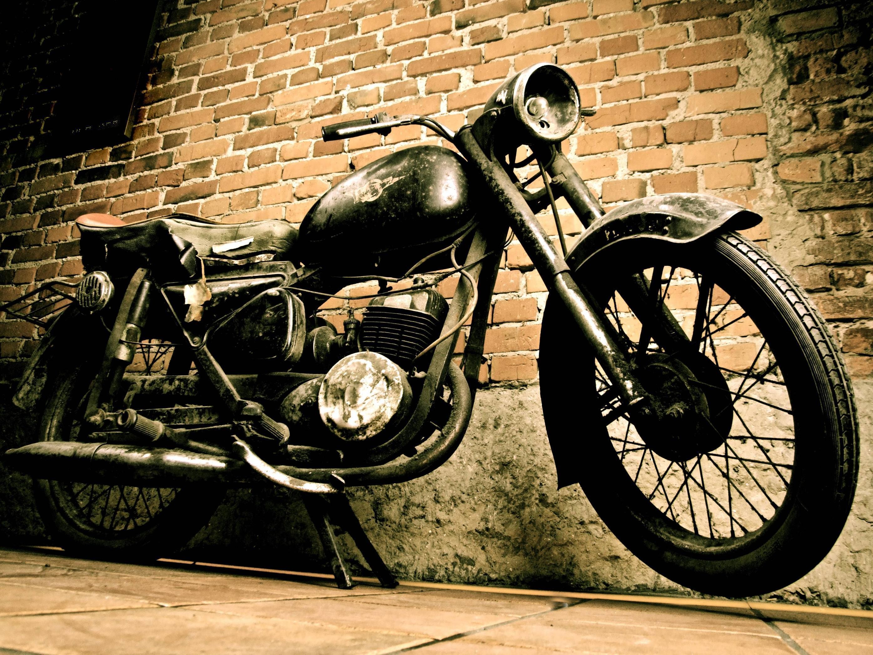 Old Motorcycles - Vintage Motorcycle - HD Wallpaper 