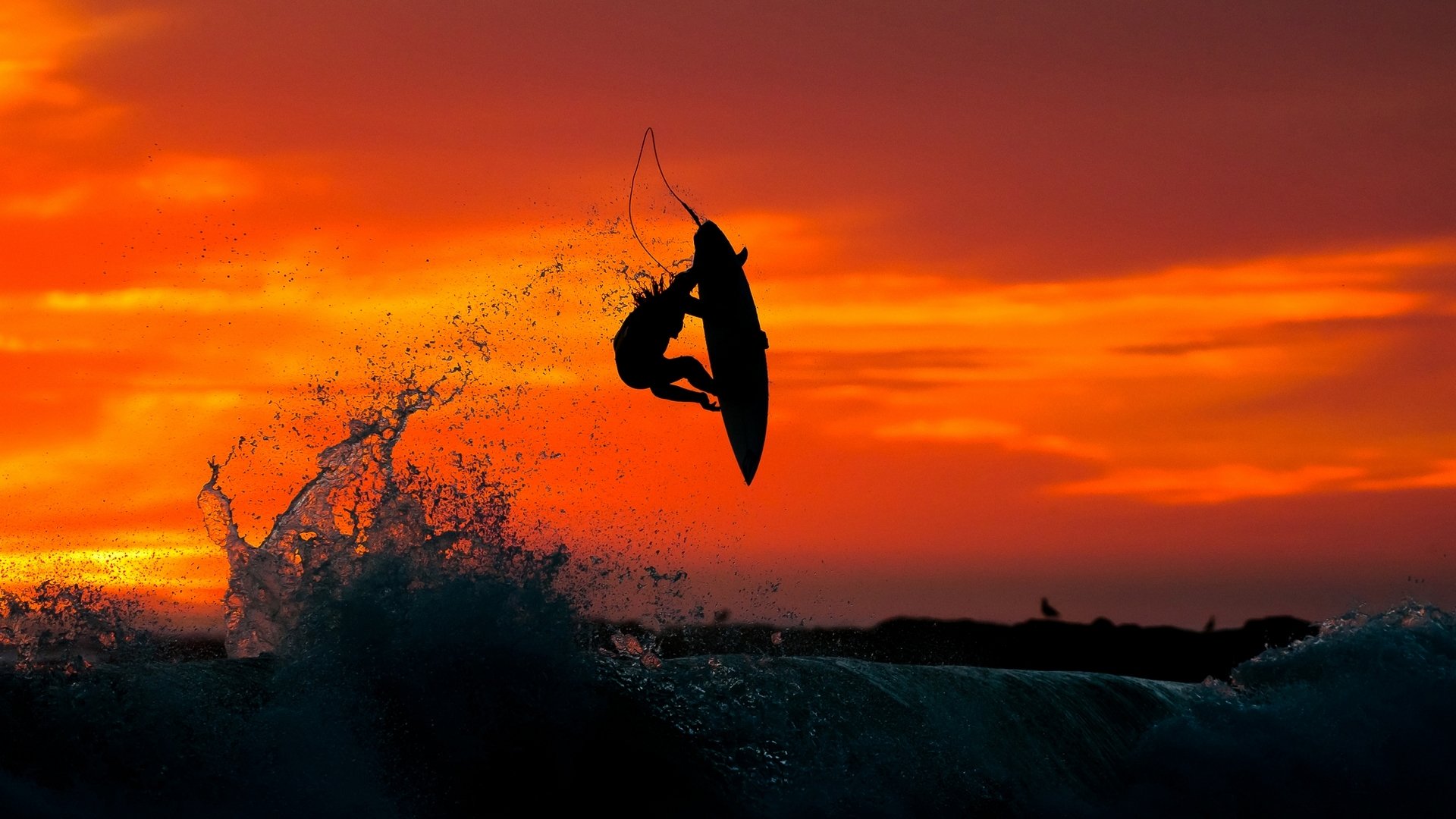 Surfing In The Sunset - HD Wallpaper 