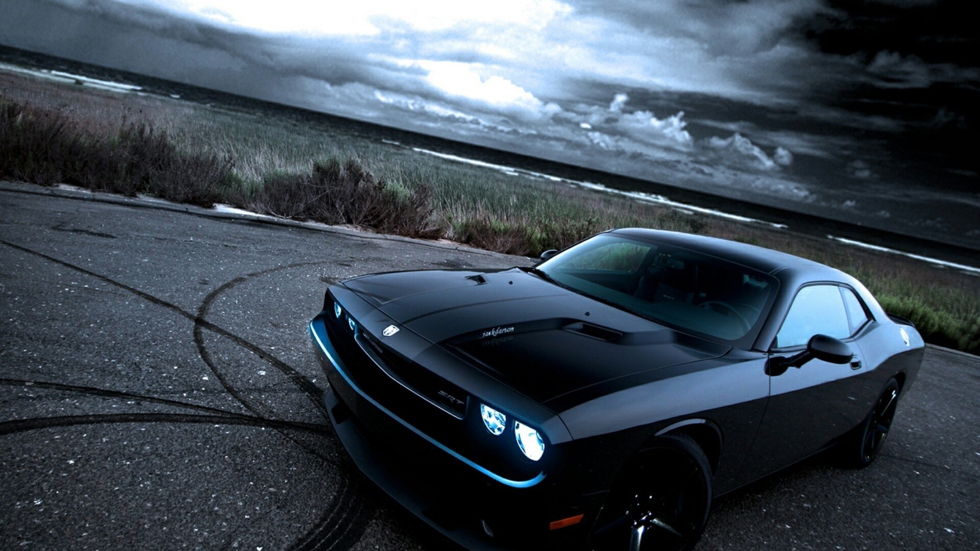 American Black Cars Dodge Dodge Challenger Dodge Challenger - Muscle Cars Hd - HD Wallpaper 
