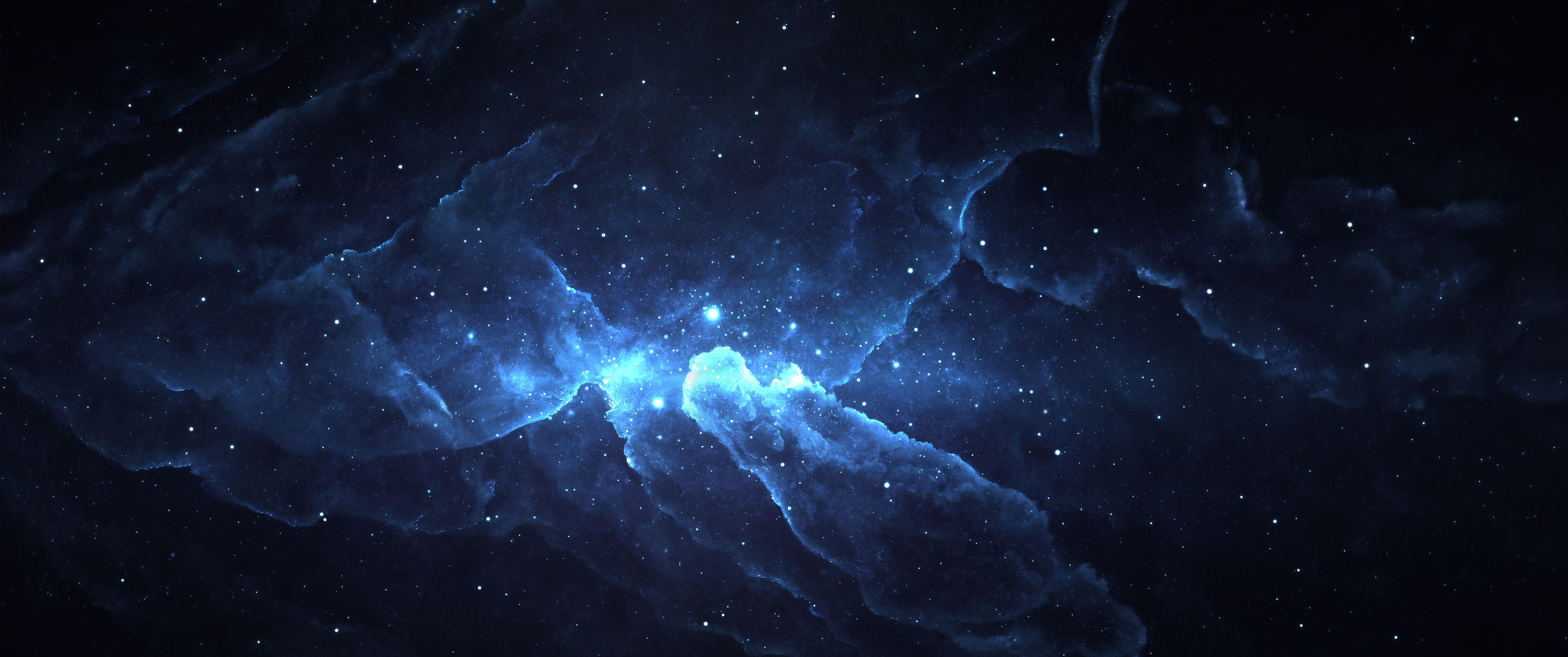 Space Stars Ultrawide Wallpaper - High Resolution Space Nebula - HD Wallpaper 