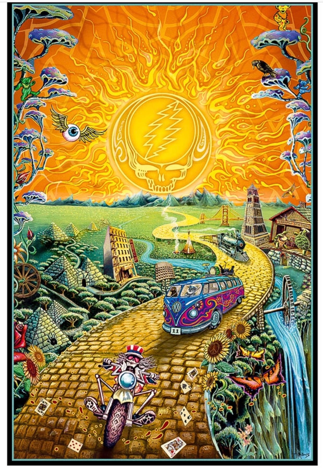 Grateful Dead Golden Road Poster 1240x1794 Wallpaper Teahub Io