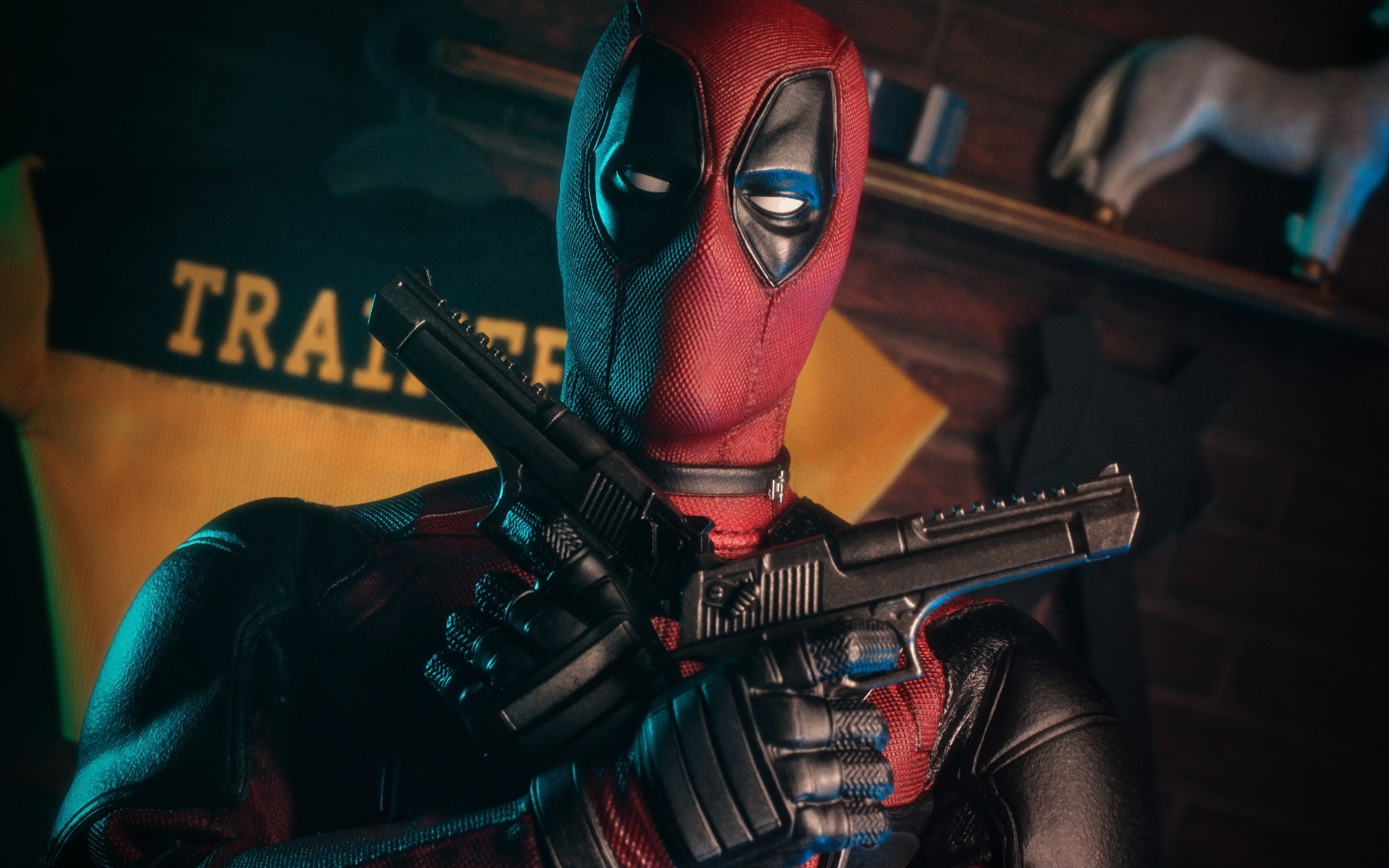 Deadpool Wallpaper Guns - HD Wallpaper 