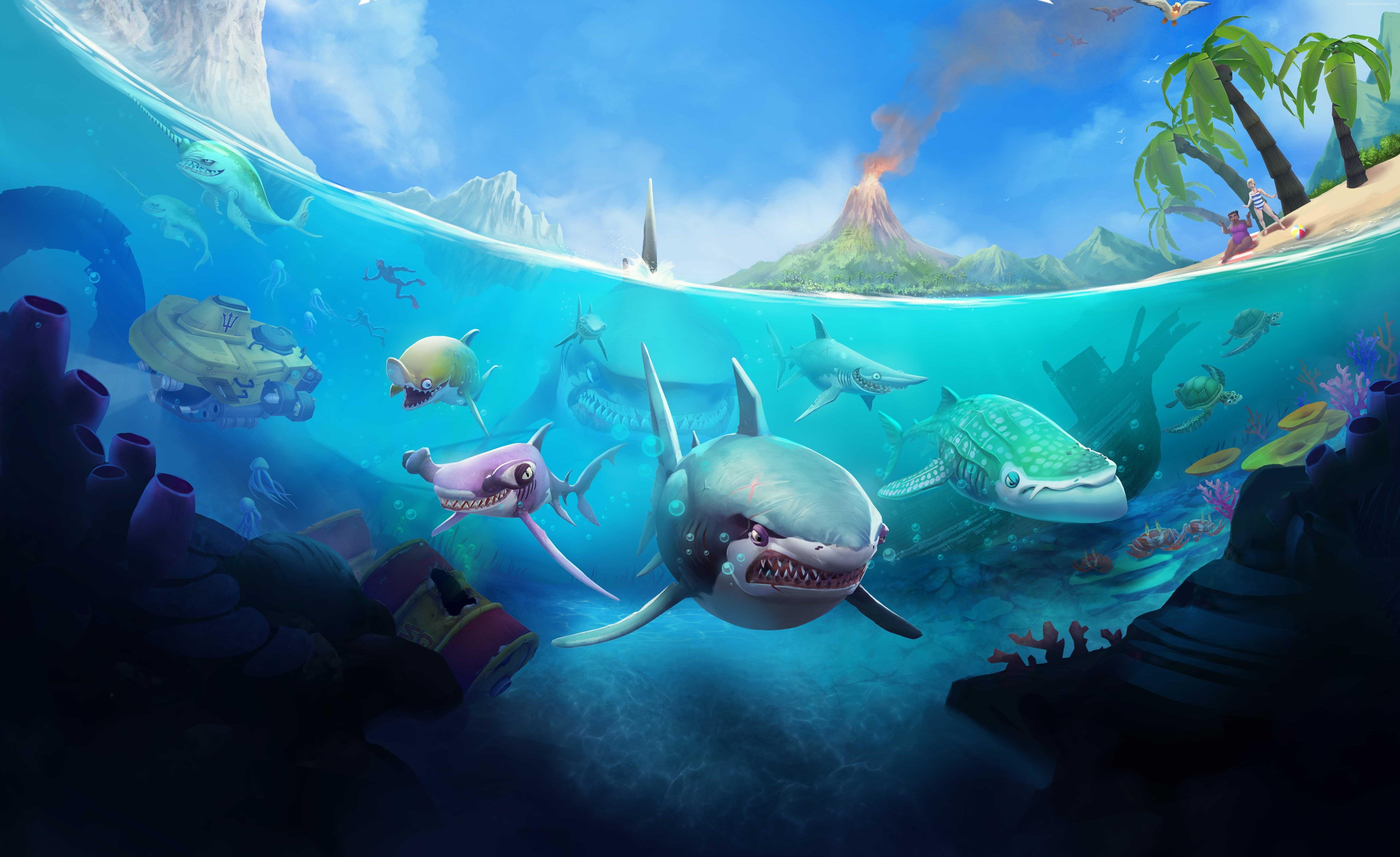 Hungry Shark World - HD Wallpaper 