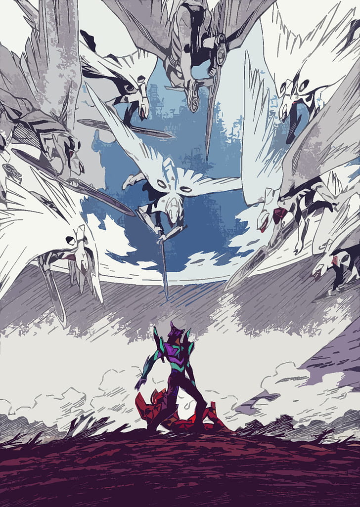 Evangelion Wallpaper 728x1026 Wallpaper Teahub Io