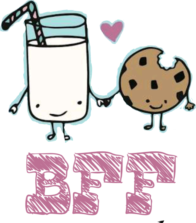Los Mejores Wallpapers - Cute Cartoon Cookies And Milk - HD Wallpaper 