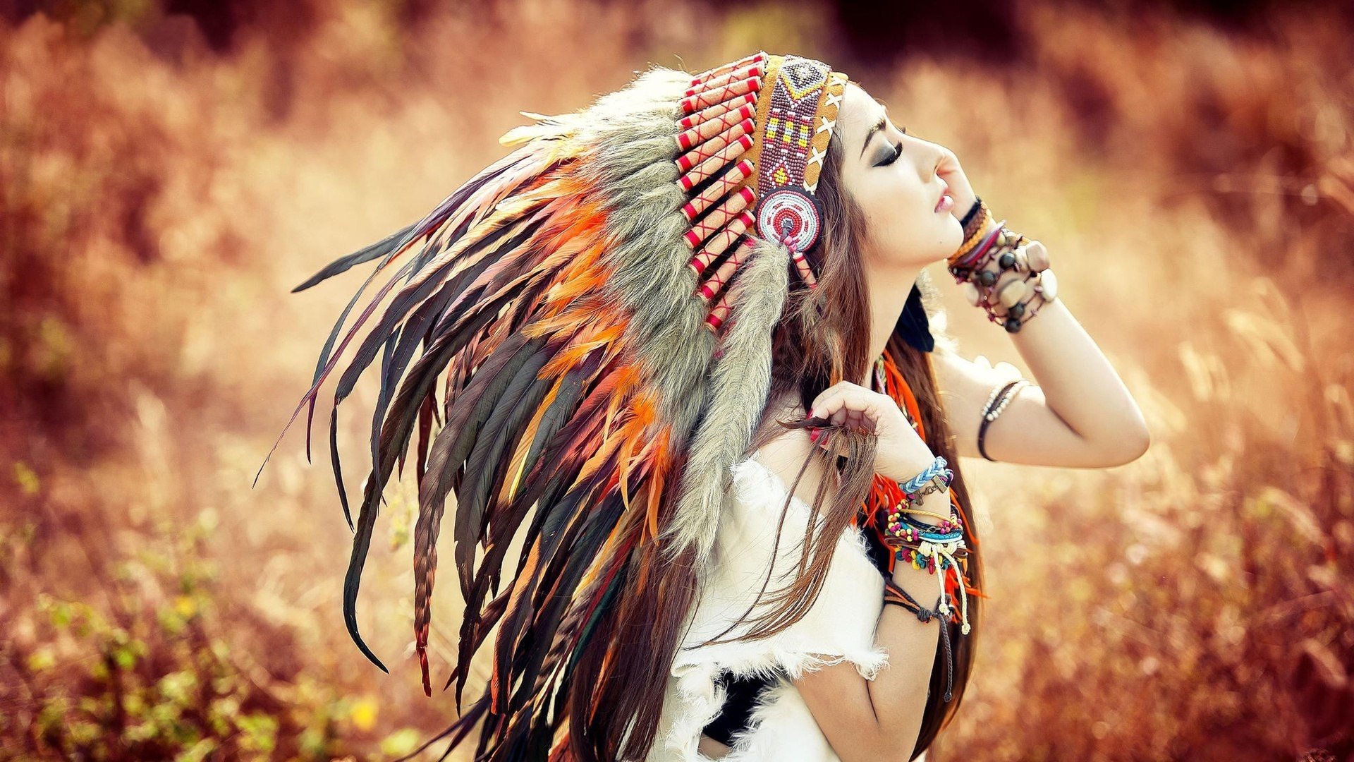 Red Indian Girl Hd - 1920x1080 Wallpaper 