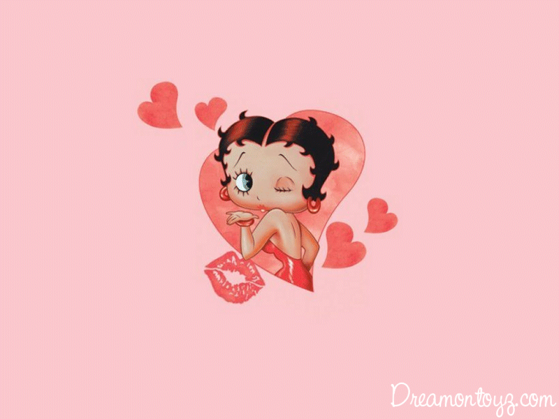 Betty Boop - Betty Boop Blowing Kisses - HD Wallpaper 