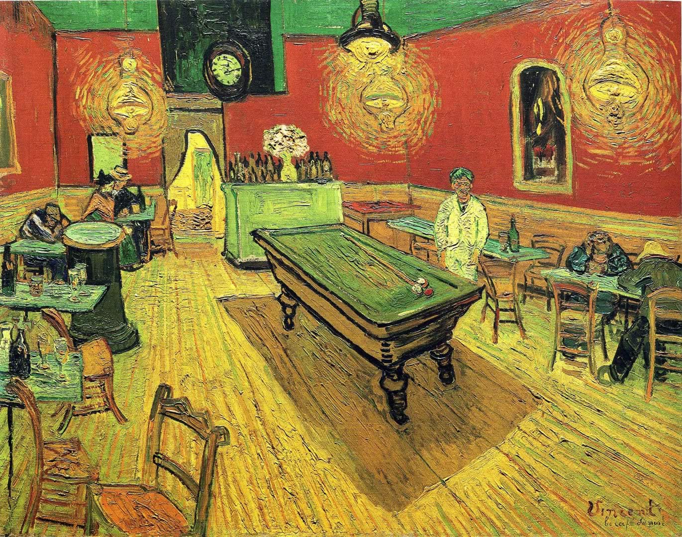 The Night Cafe - Vincent Van Gogh Interiors - HD Wallpaper 