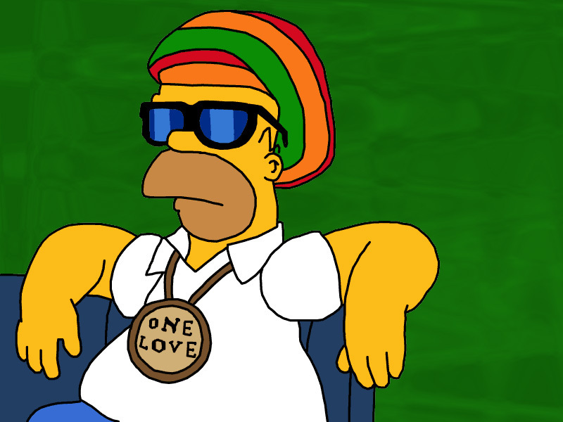 Homer Simpson - Homer Simpson One Love - HD Wallpaper 