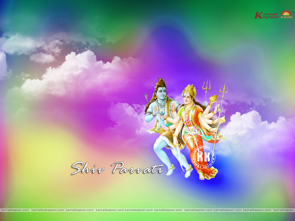 Shiv Parwati Or Ganesh - HD Wallpaper 