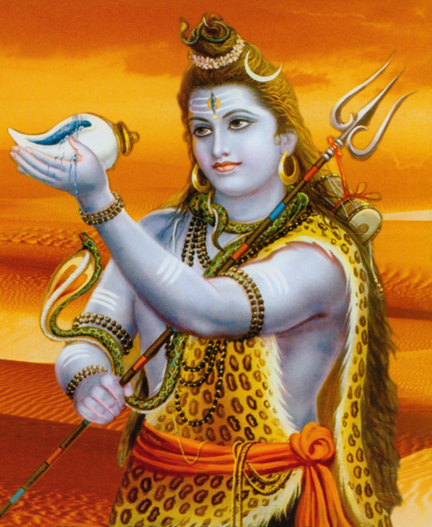 Lord Shiva Photos 
 Data-src - God Shivan Drinking A Poison - HD Wallpaper 