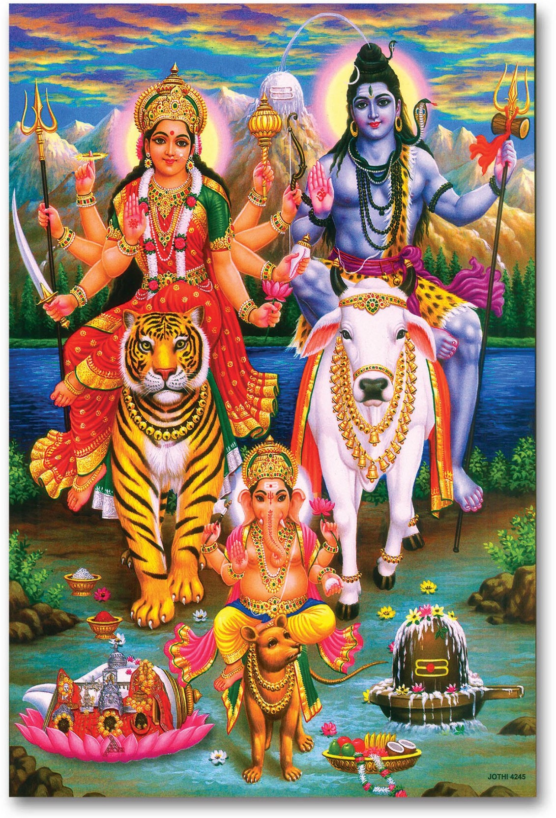 Shiv Parwati Maa Durga - 1131x1664 Wallpaper 