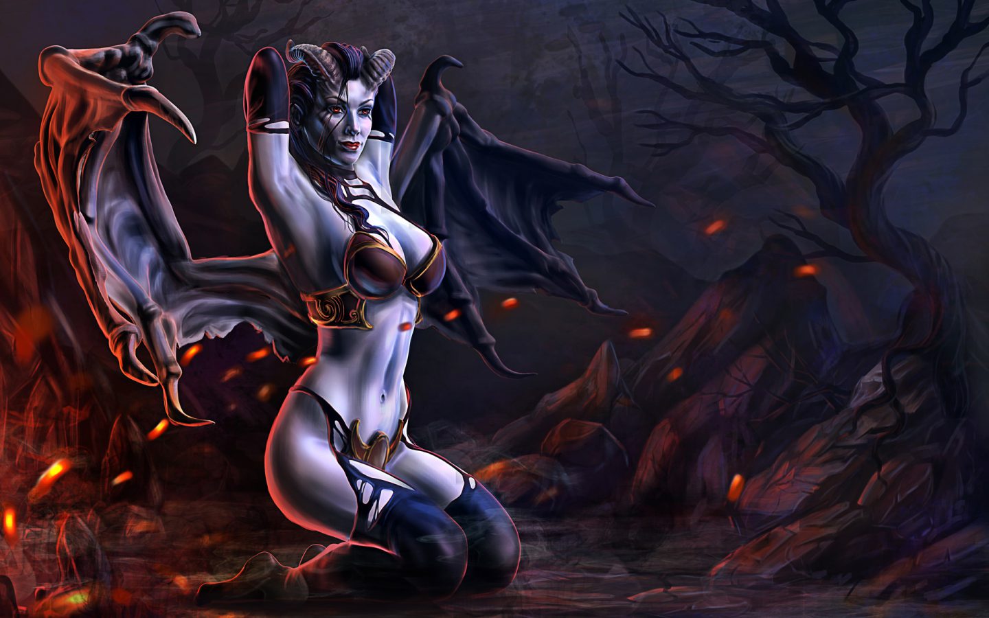 Queen Of Pain Game Dota - Dota 2 Queen Of Pain Background - HD Wallpaper 