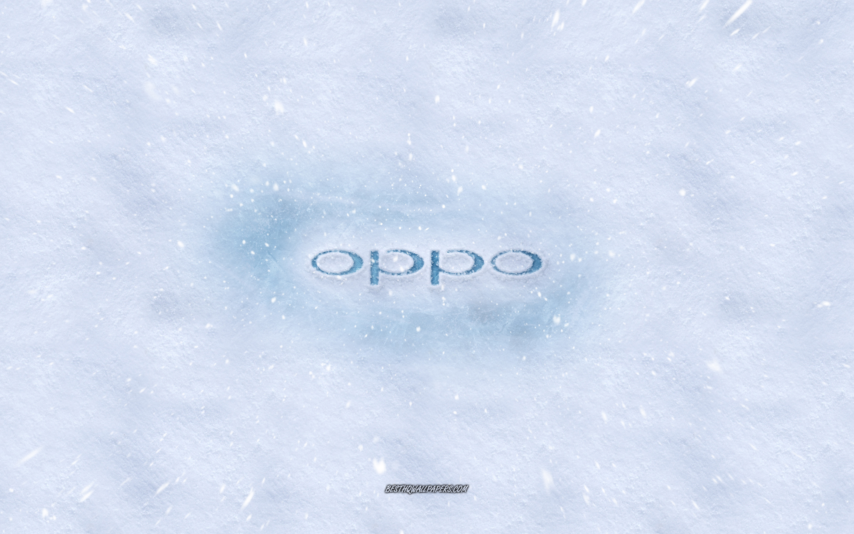 Oppo Logo, Winter Concepts, Snow Texture, Snow Background, - HD Wallpaper 