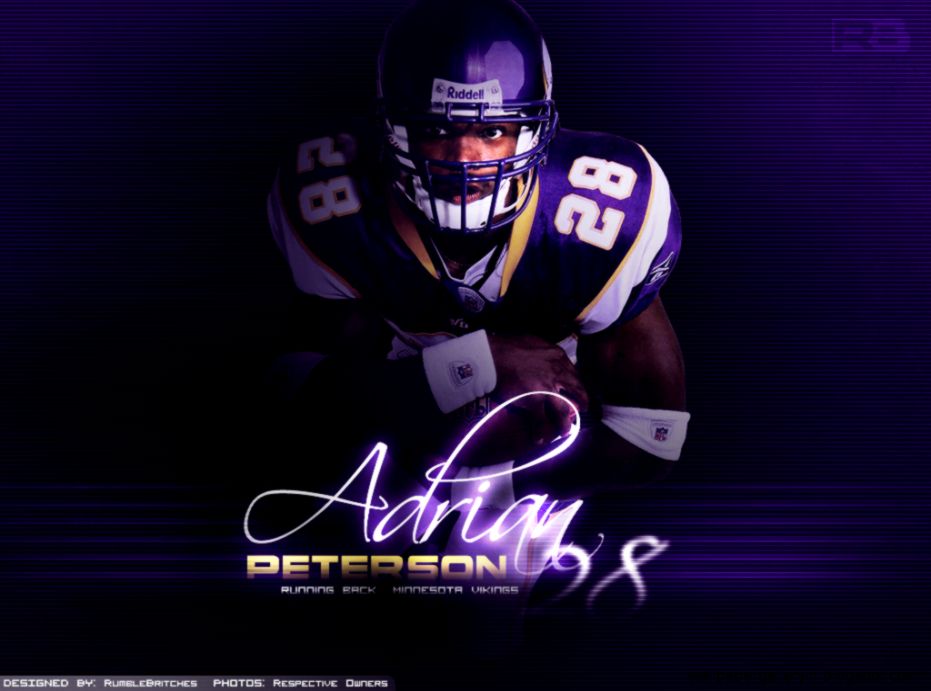 Wallpaper Adrian Peterson Minnesota Vikings Celebration - Adrian Peterson Background - HD Wallpaper 