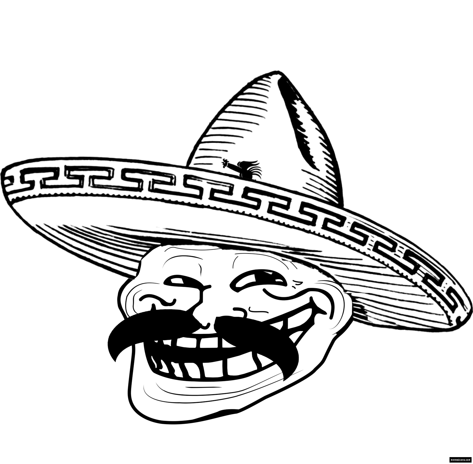 Mexican Troll Face Png - Troll Face Transparent Background - HD Wallpaper 