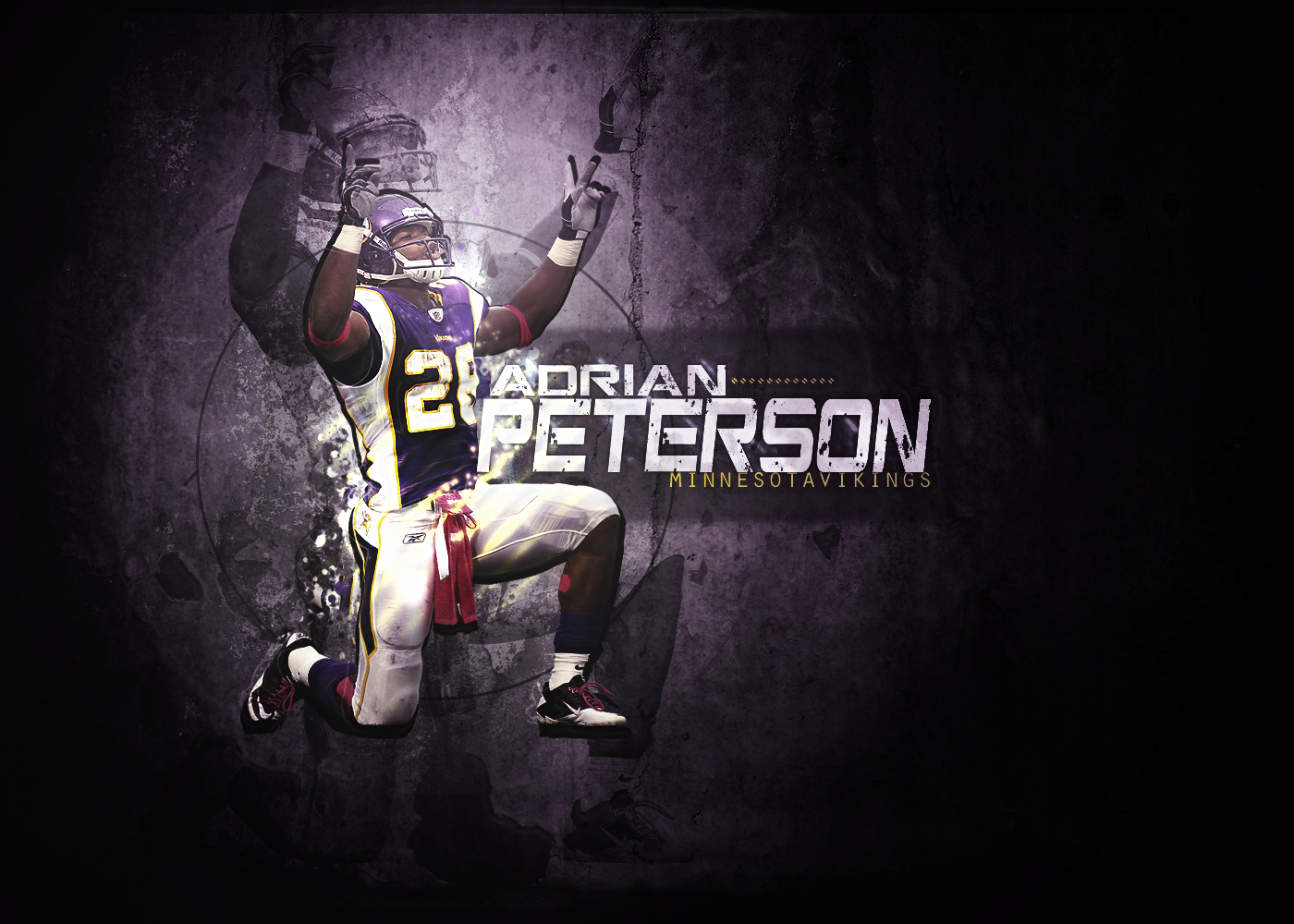 Wallpaper Adrian Peterson Minnesota Vikings Celebration - Graphic Design - HD Wallpaper 