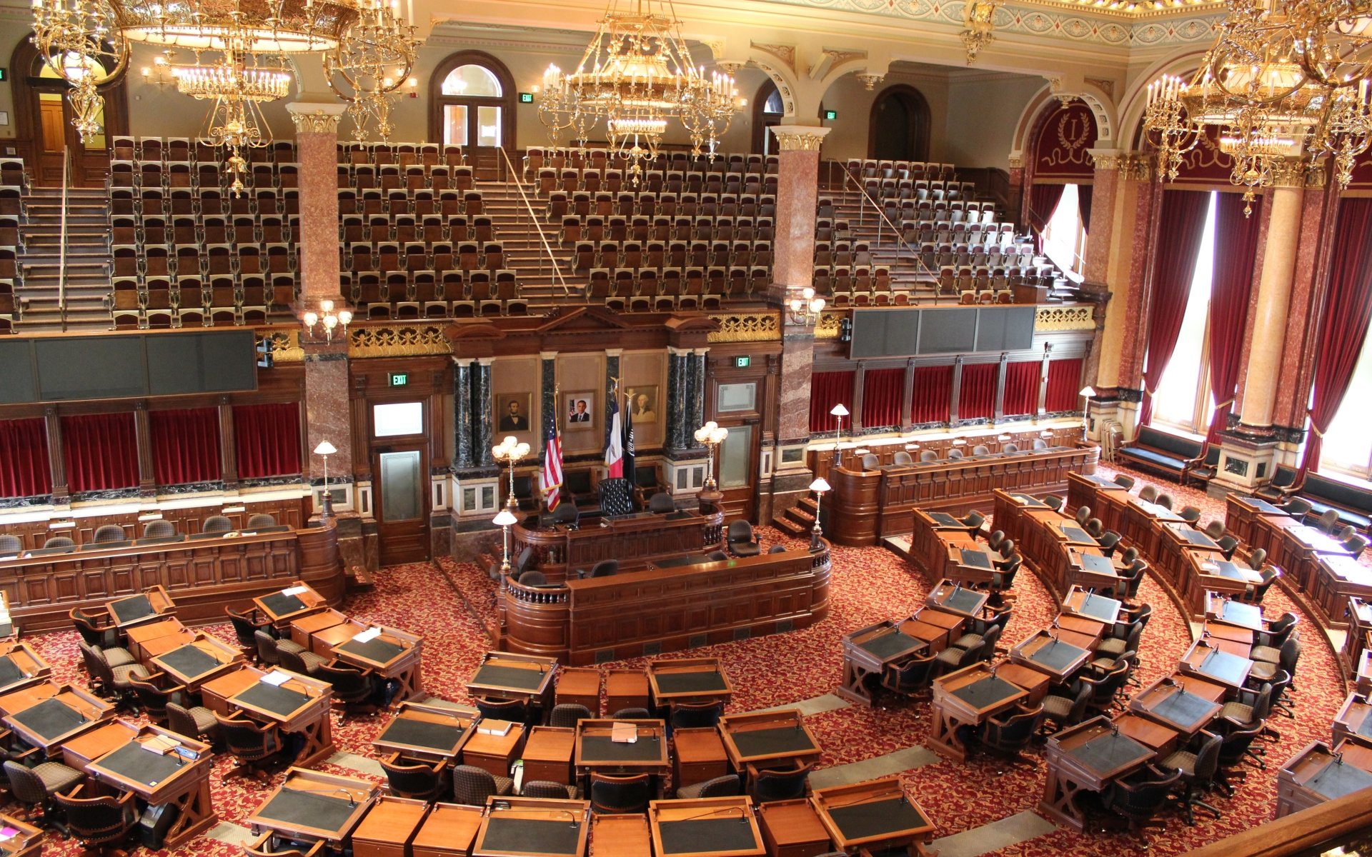 Download Hd Iowa State Capitol Desktop Background Id - Iowa Senate Chamber - HD Wallpaper 