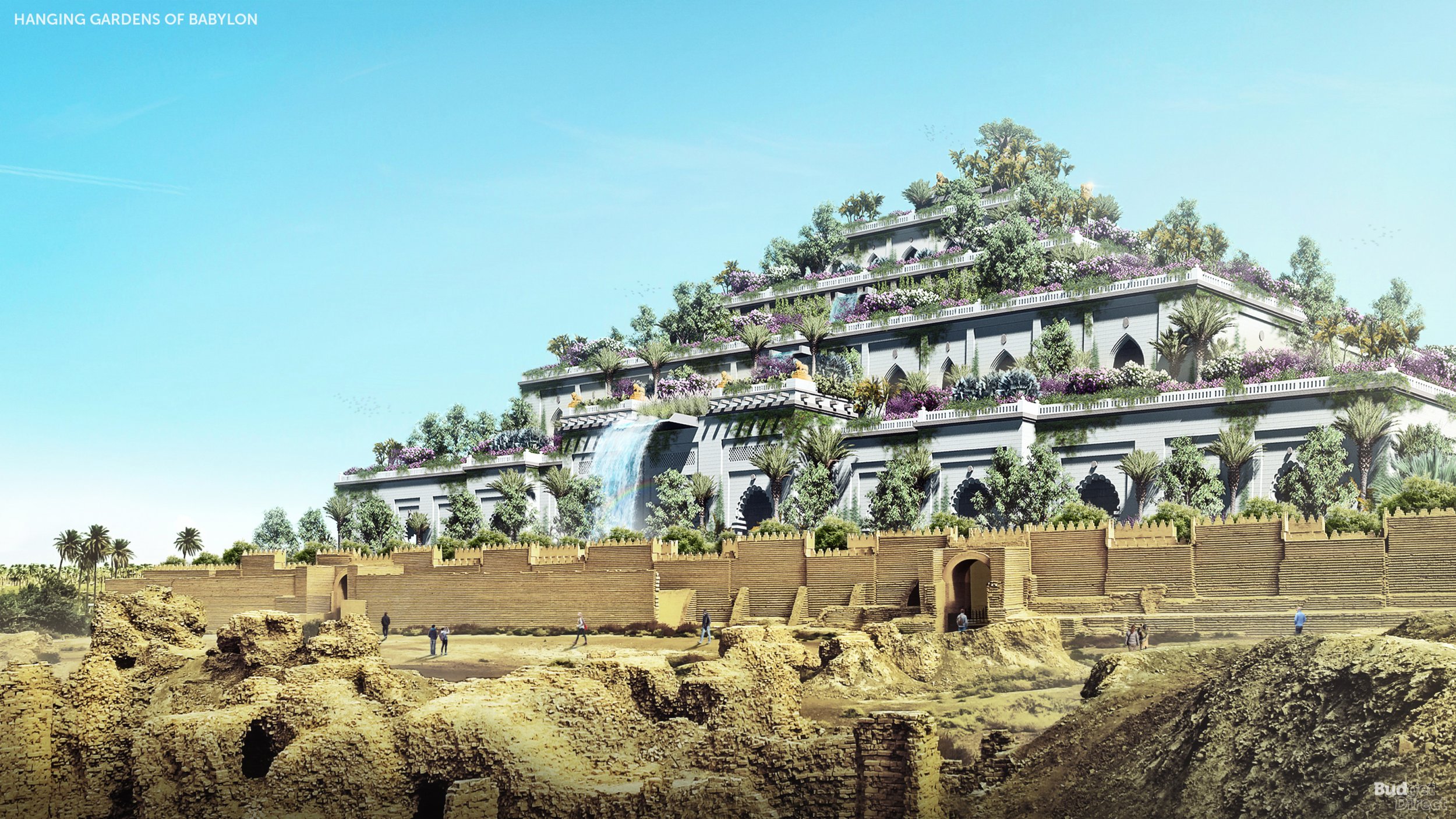 03 Seven Wonders Babylon - Hanging Gardens Of Babylon 7 Ancient Wonders - HD Wallpaper 