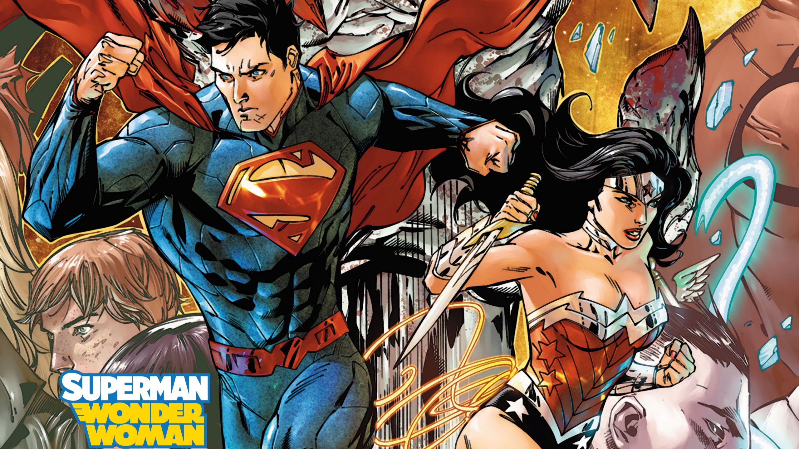 Superman Wonder Woman New 52 - HD Wallpaper 