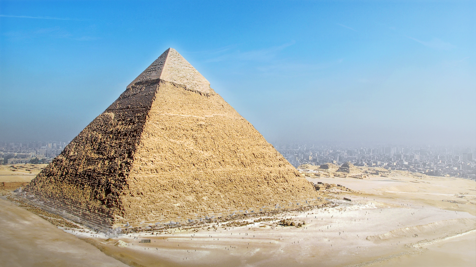 02 Seven Wonders Giza Before - Giza Necropolis - HD Wallpaper 
