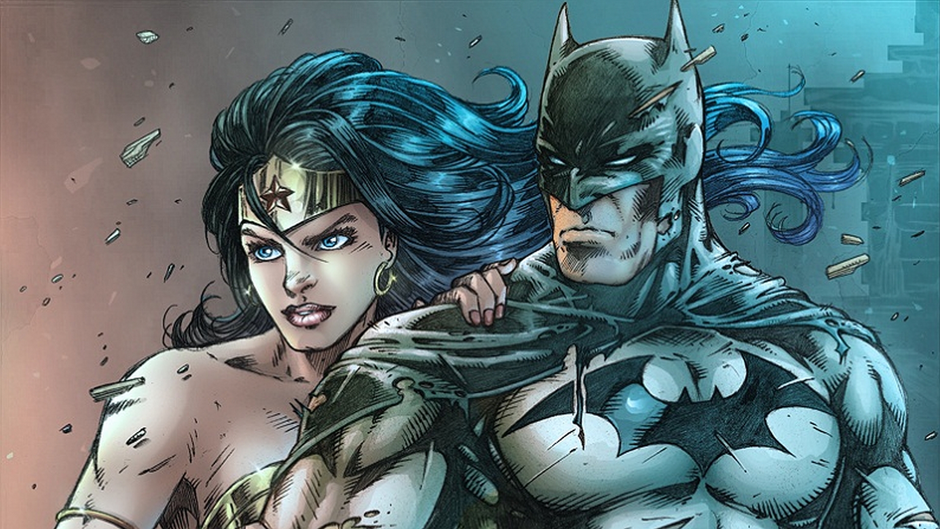 Wonder Woman And Batman - HD Wallpaper 