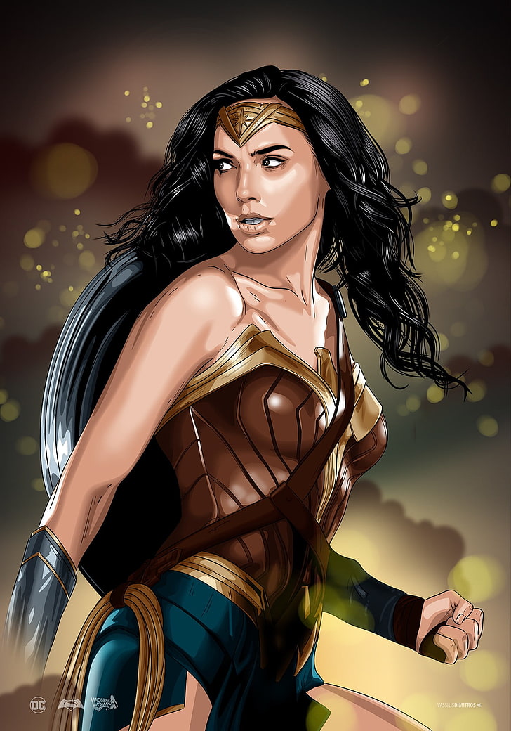 Wonder Woman Illustration, Artwork, Dc Comics, Vexel, - HD Wallpaper 