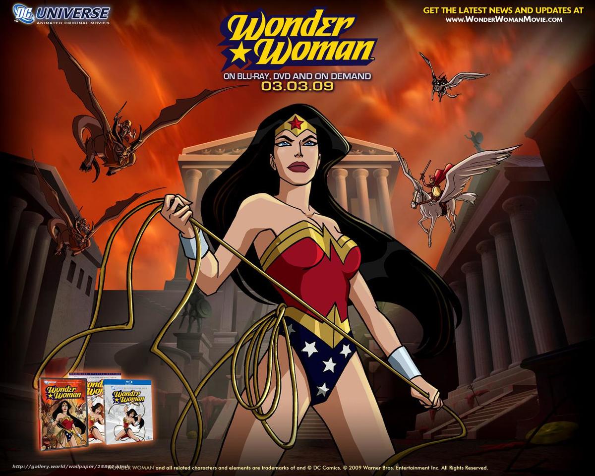 Download Wallpaper Чудо-женщина, Wonder Woman, Film, - Wonder Woman 2009 Dvd - HD Wallpaper 