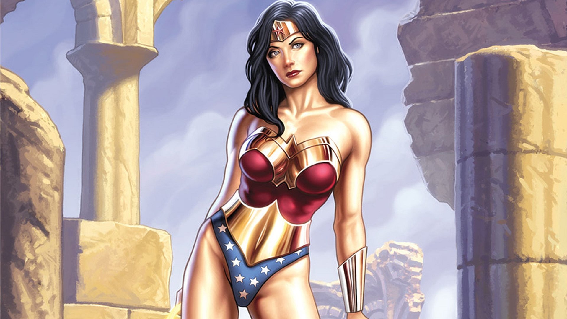 Awesome Wonder Woman Free Wallpaper Id - Comic Book Art Wonder Woman - HD Wallpaper 