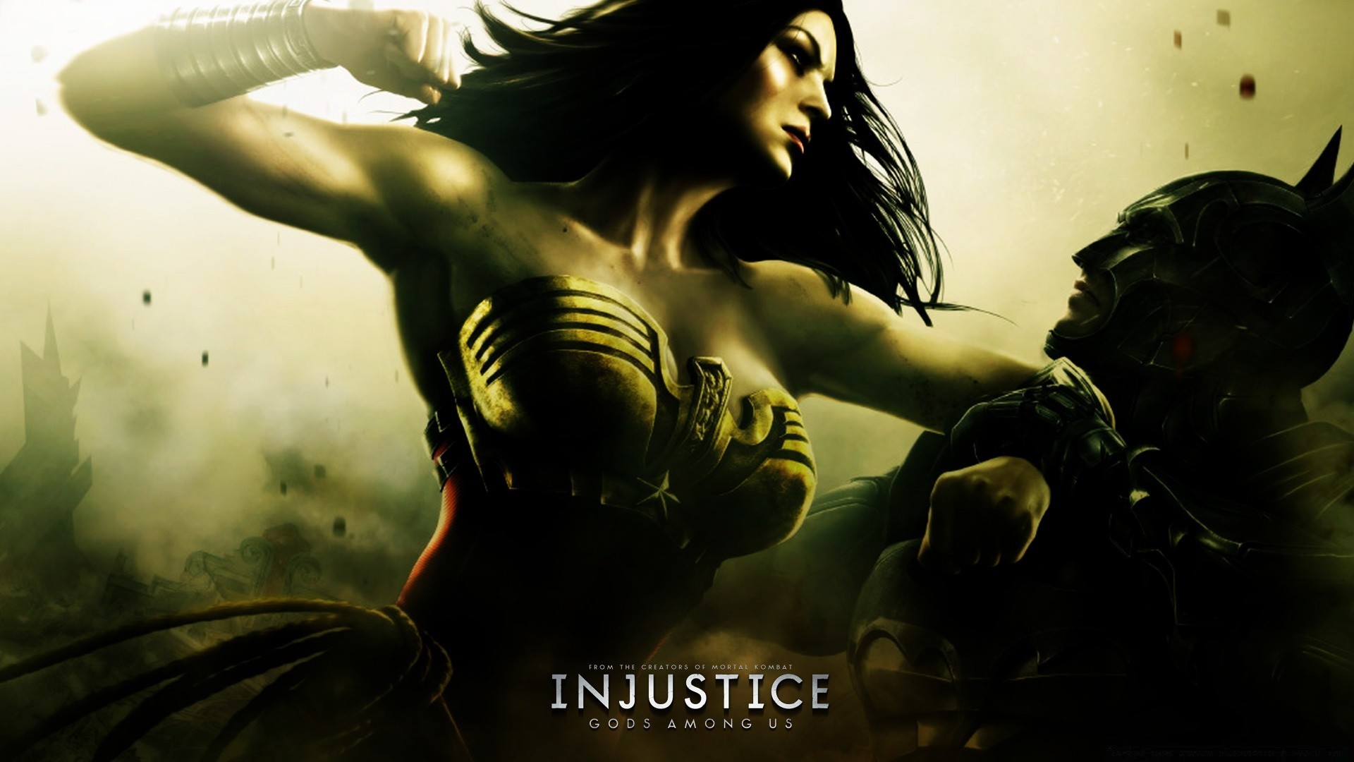 Other Games Woman One Man Outdoors Nude War Military - Wonder Woman Injustice Gods Among Us - HD Wallpaper 