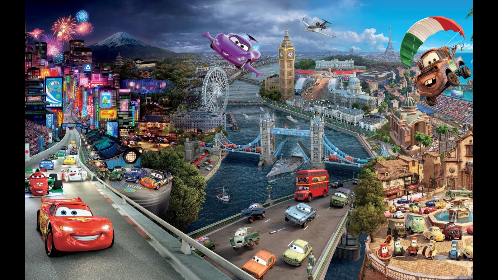 High Resolution Disney Cars Background - HD Wallpaper 