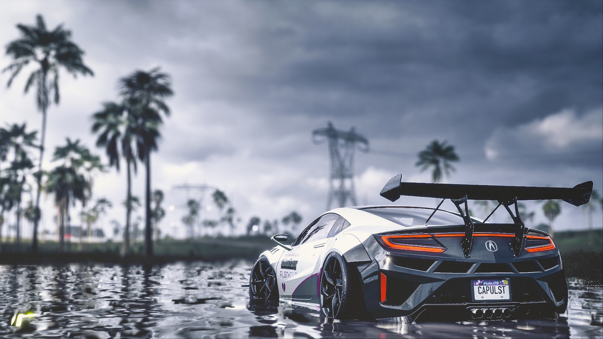 Wallpaper Car, Sportscar, Gray, Water, Wet - Wallpaper - HD Wallpaper 