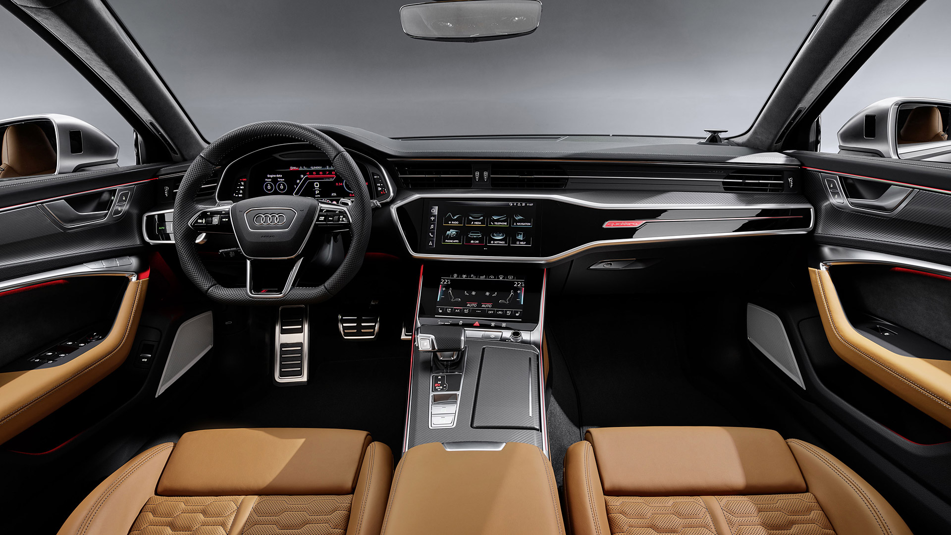 2020 Rs6 Avant Interior - HD Wallpaper 