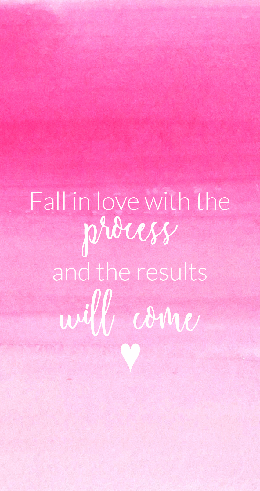 Process Results Workout Wallpaper - Pink Wallpaper With Words - 852x1608  Wallpaper 
