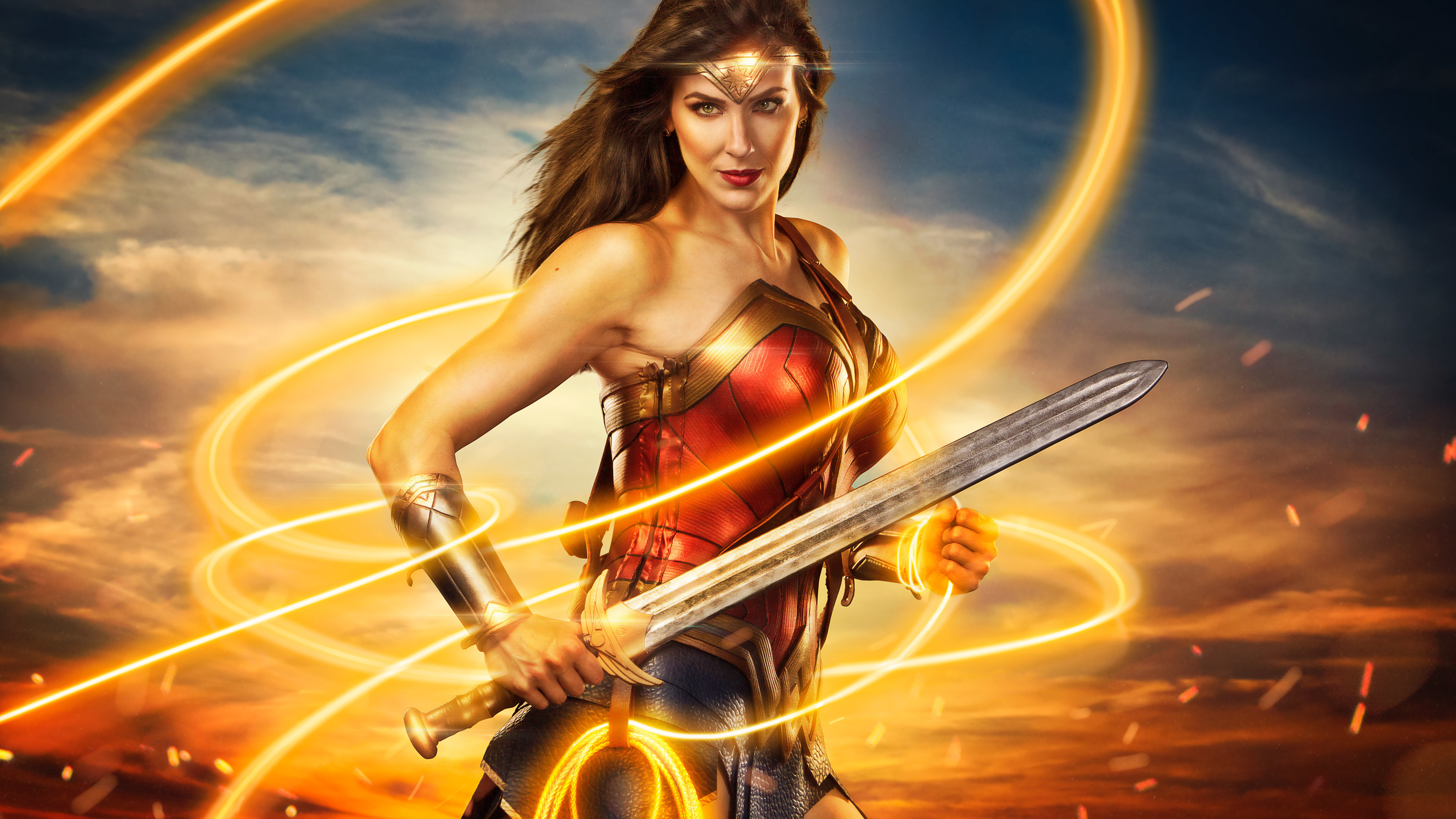 3840x2160, Wonder Woman 4k Cosplay 
 Data Id 390039 - Wonder Woman Wallpaper 4k - HD Wallpaper 