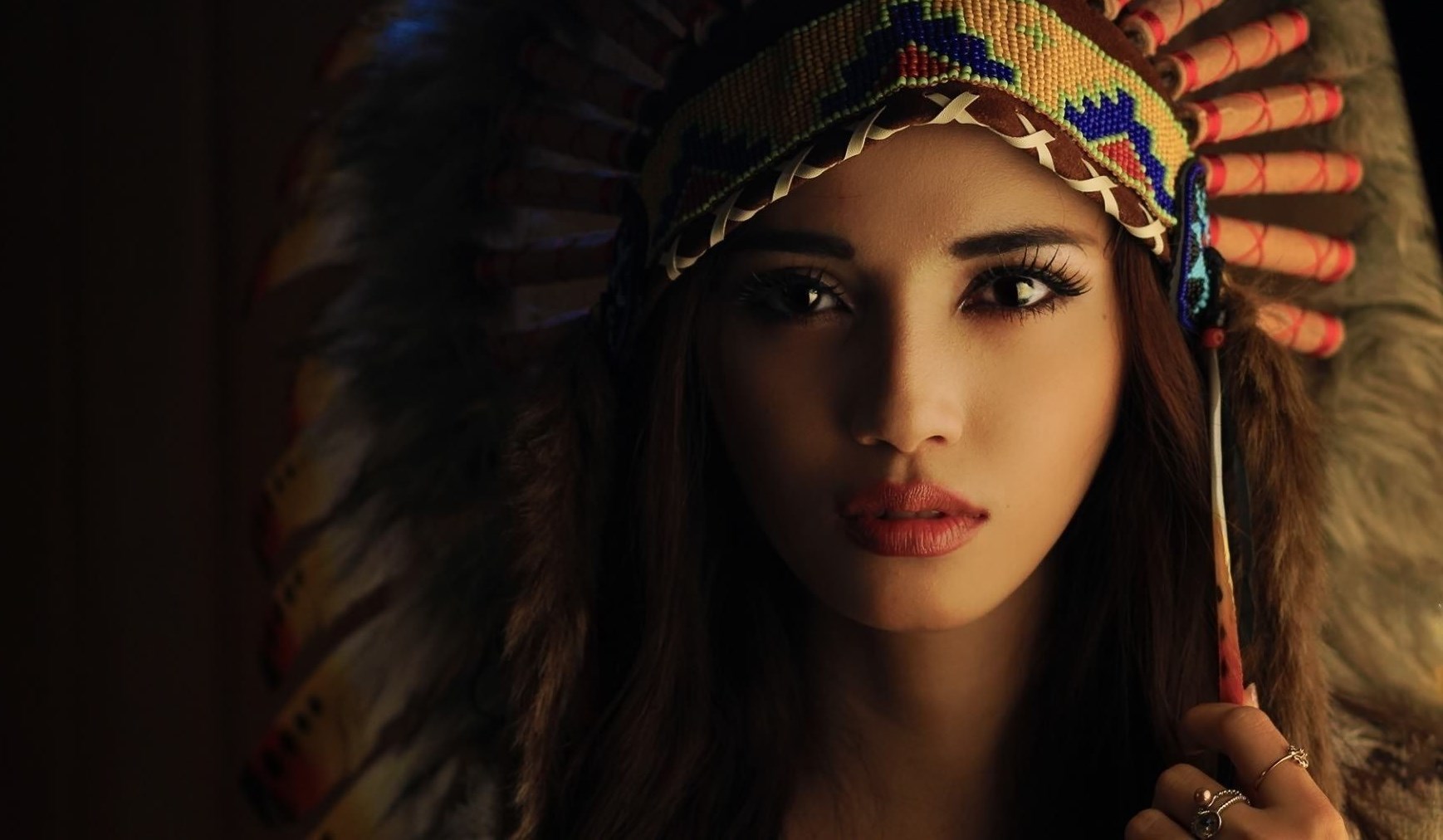 Beautiful Girls Hd Desktop Wallpapers - Gorgeous Native American Girl - HD Wallpaper 