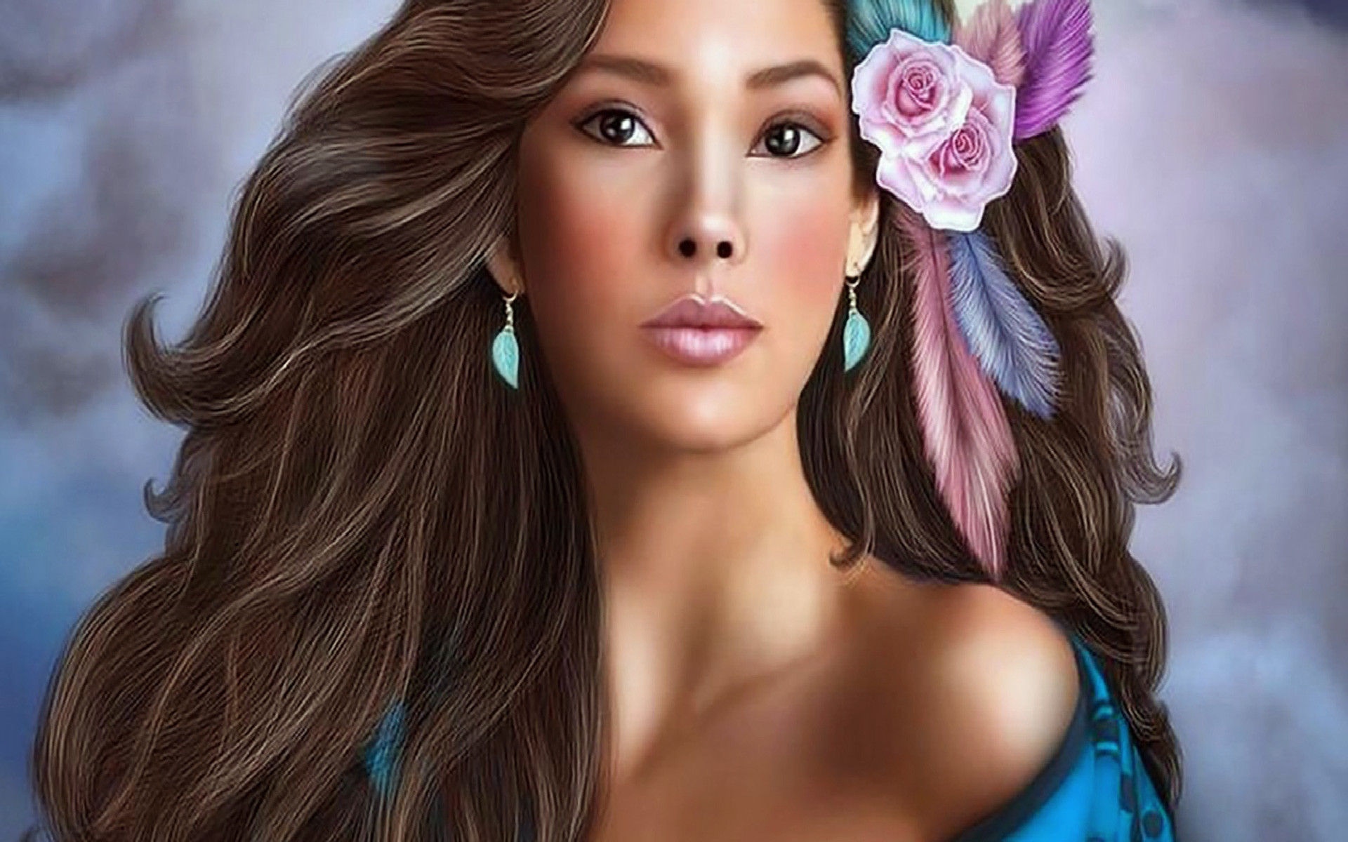 Beautiful Girls Wallpapers Full Hd Free Download Hd - Artistic Beautiful Art Girl - HD Wallpaper 