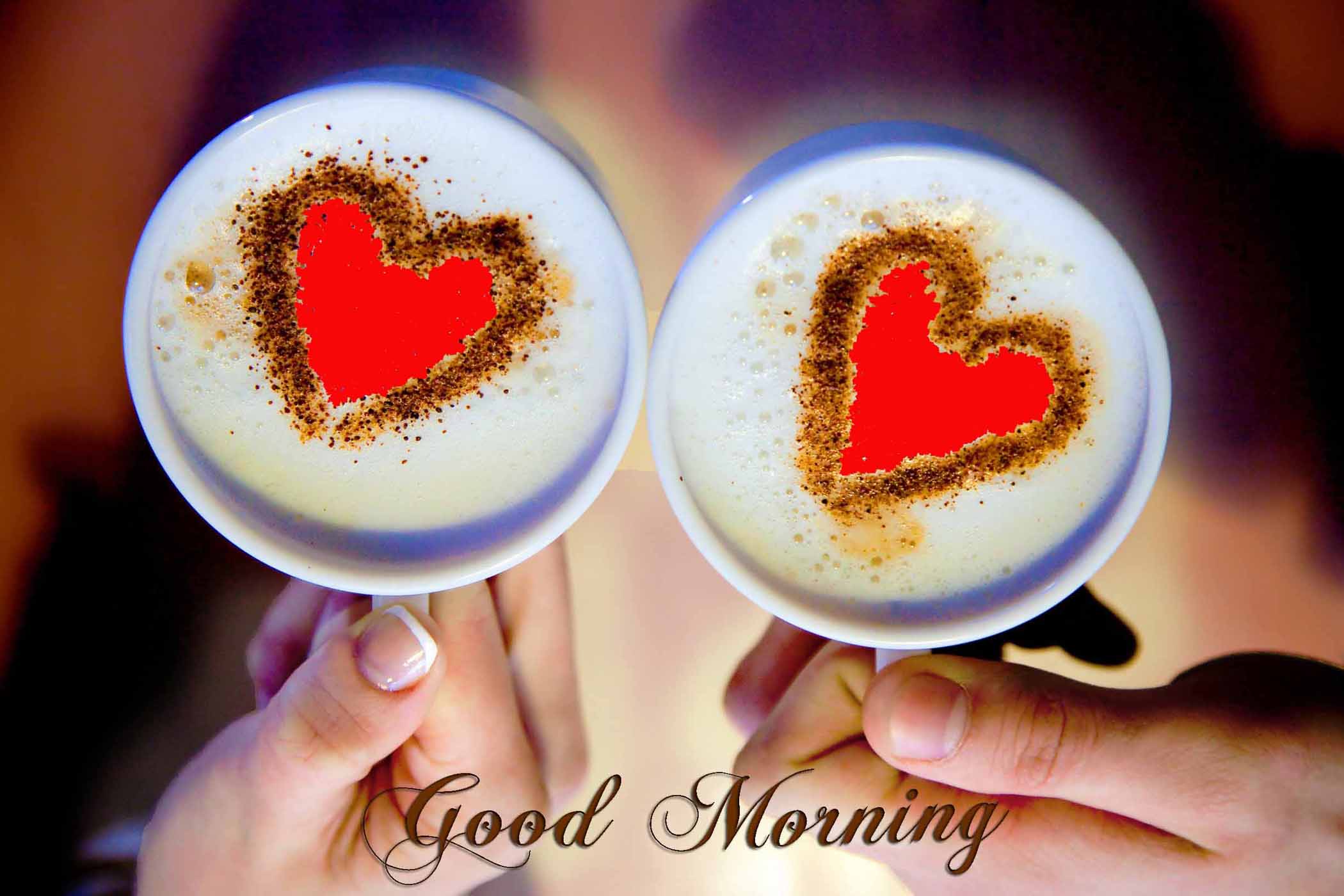 Good Morning Wishes With Heart Coffee Nice Hd Wallpapers - Cute Good Morning Love - HD Wallpaper 