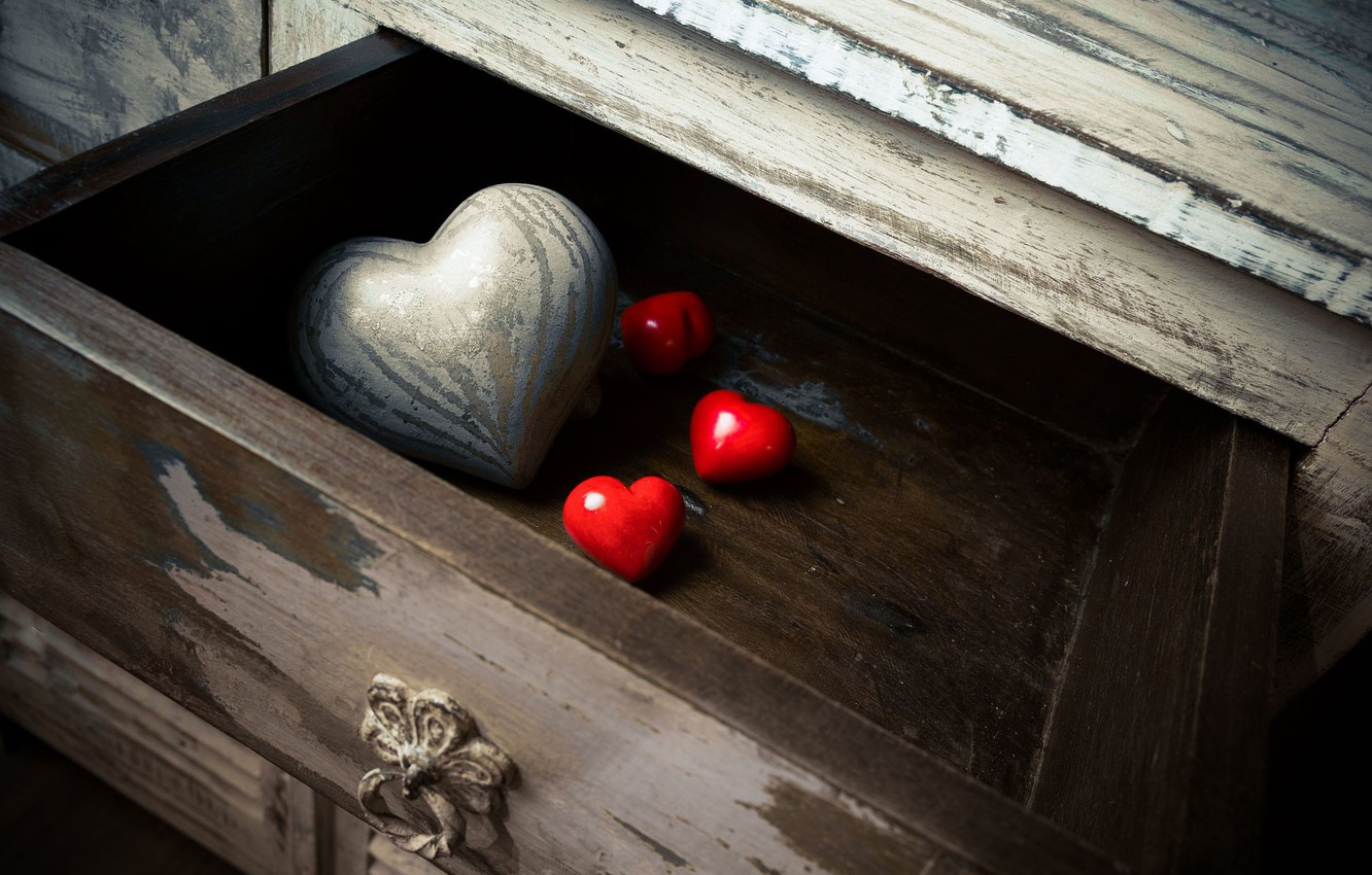 Photo Wallpaper Love, Red, Background, Wallpaper, Heart, - Corazon En Un Cajon - HD Wallpaper 
