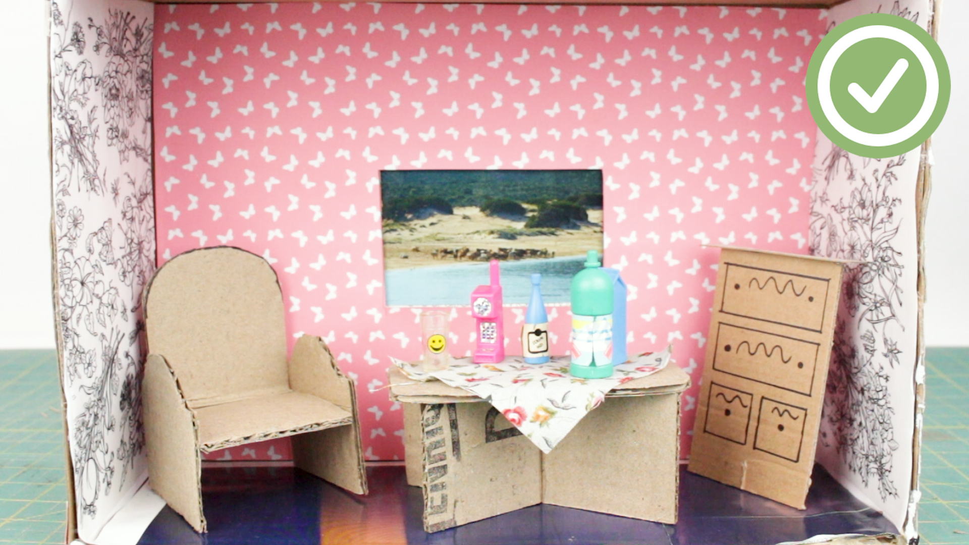 Image Titled Make A Cardboard Dollhouse Step - Paredes Para Casa De Muñecas Para Imprimir - HD Wallpaper 