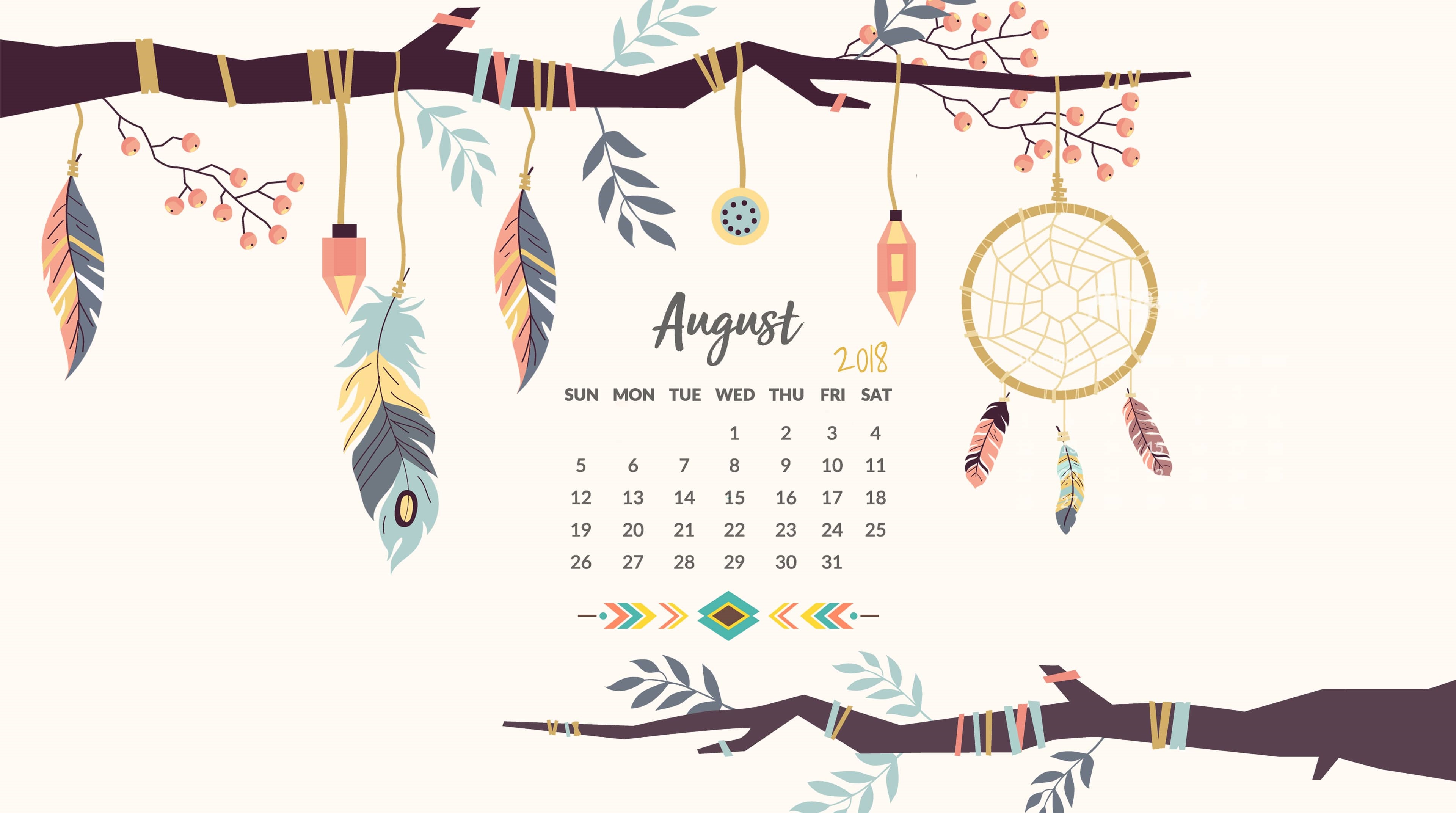 August 2018 Calendar Wallpaper - HD Wallpaper 