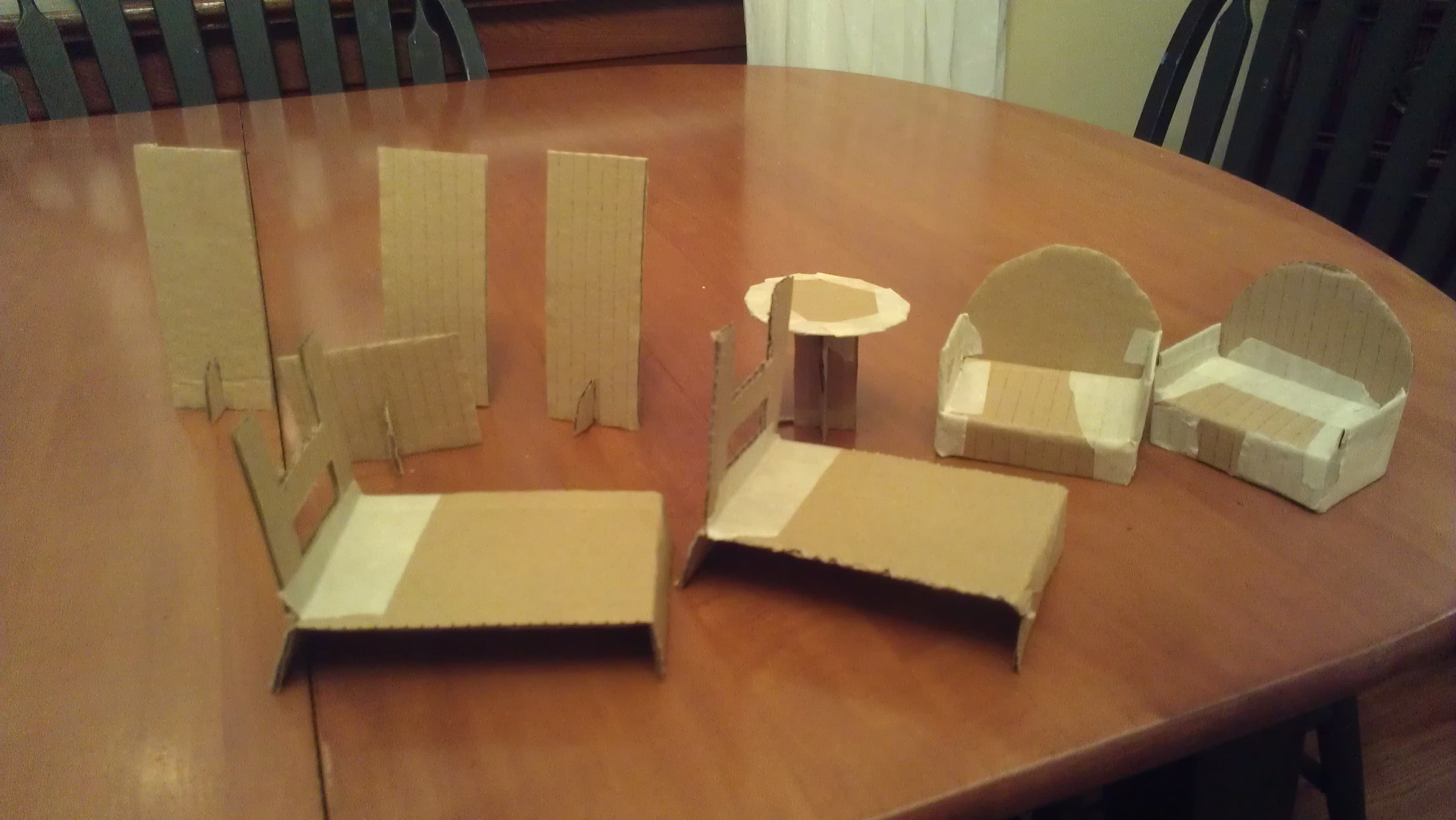 Cardboard Dollhouse Furniture Templates - HD Wallpaper 