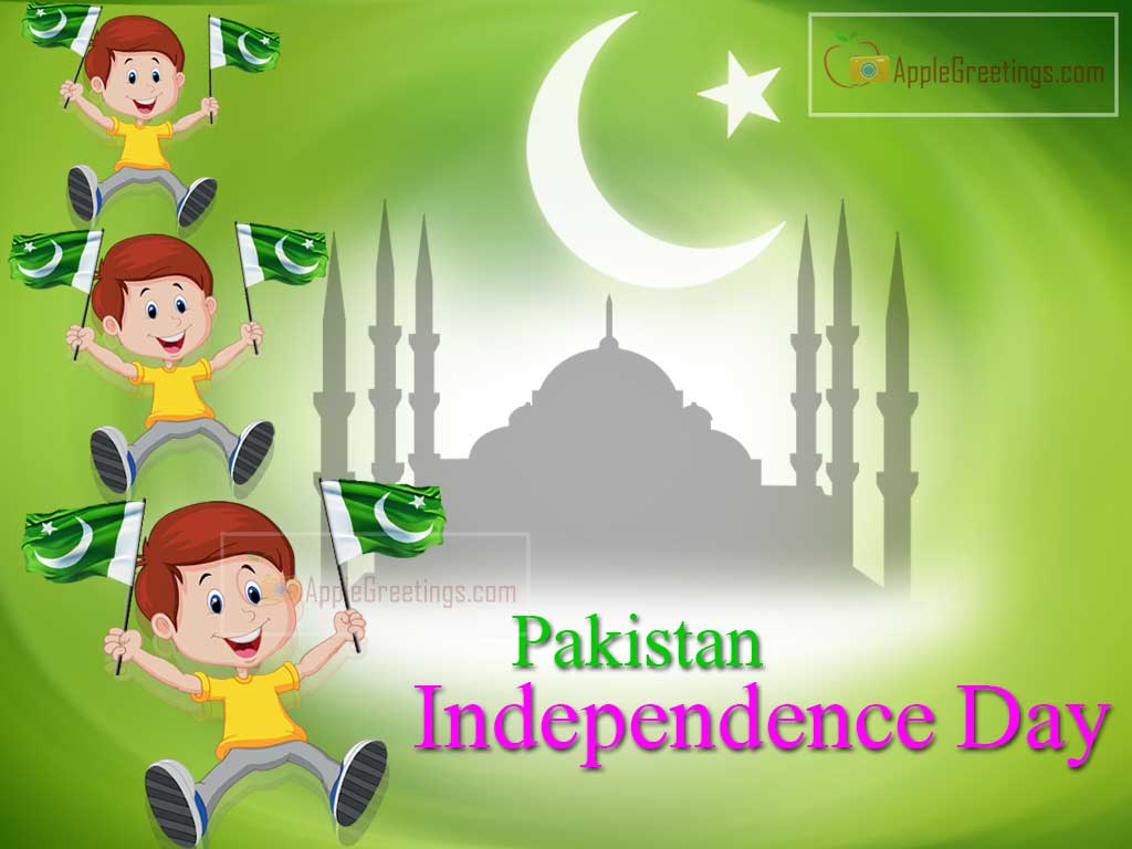 Pakistan Independence Day Kids With Pakistan Flags - Happy 14august 2019 - HD Wallpaper 
