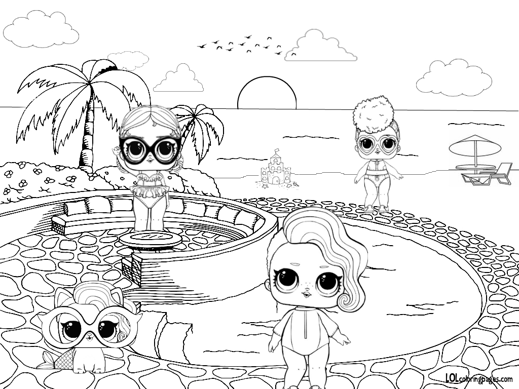 Lol Surprise Dolls Coloring Pages - Lol Hair Goals Coloring Pages - HD Wallpaper 