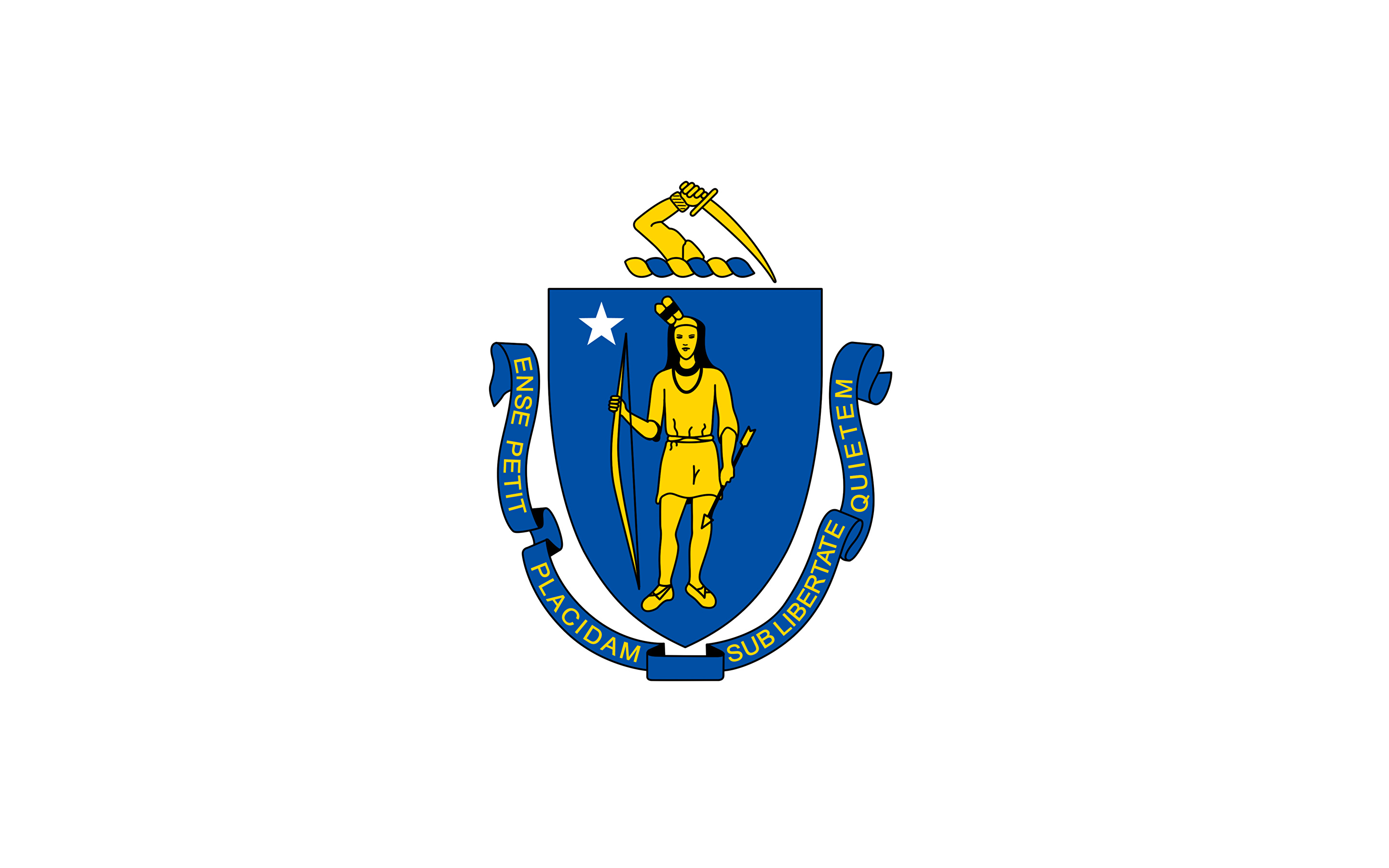 Massachusetts Colony State Flag - HD Wallpaper 