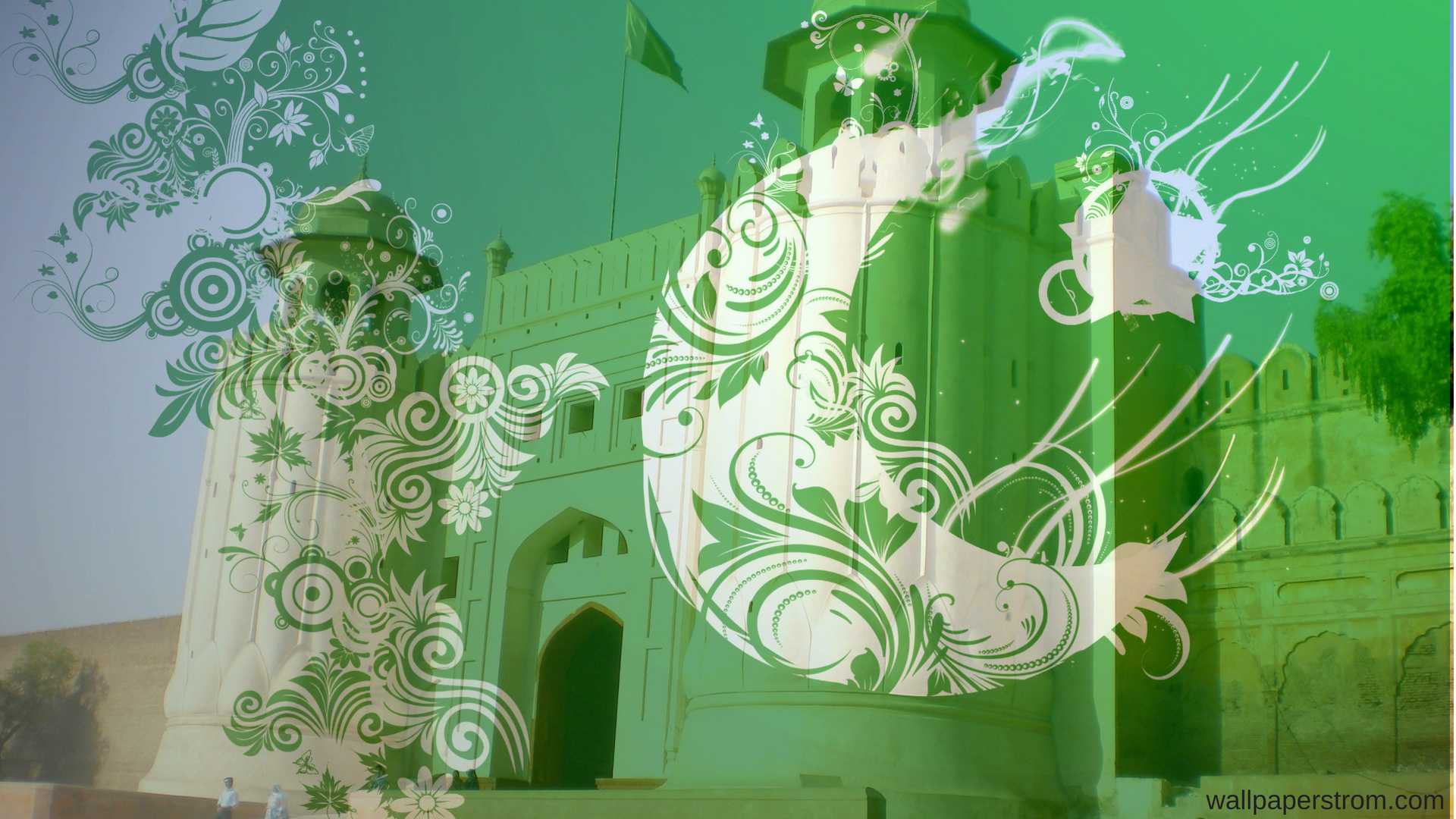 Shahi Qila Independence Day Hd Wallpapers Download - Pakistan Ka Parcham - HD Wallpaper 