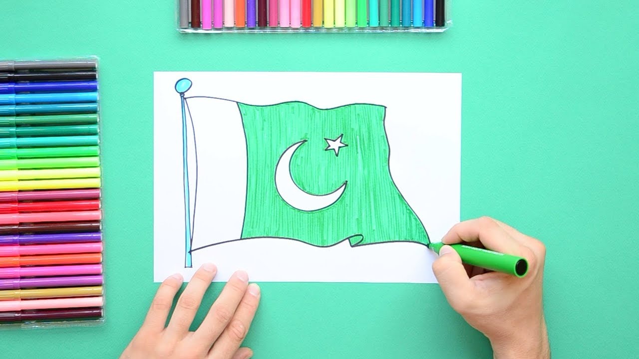 Draw A Flag Of Pakistan - HD Wallpaper 